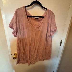 torrid Dusty Pink V-Neck Short Sleeve Tee